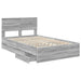 Cadru de pat cu sertar Gri Sonoma 120 x 190 cm Lemn Ingineresc - WALTI WALTI