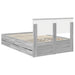 Cadru de pat cu sertar Gri Sonoma 120 x 190 cm Lemn Ingineresc - WALTI WALTI