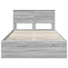 Cadru de pat cu sertar Gri Sonoma 120 x 190 cm Lemn Ingineresc - WALTI WALTI