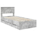 Cadru de pat Gri din beton 90 x 190 cm Lemn Ingineresc - WALTI WALTI