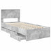 Cadru de pat Gri din beton 90 x 190 cm Lemn Ingineresc - WALTI WALTI