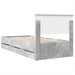 Cadru de pat Gri din beton 90 x 190 cm Lemn Ingineresc - WALTI WALTI