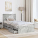 Cadru de pat Gri din beton 90 x 200 cm Lemn Ingineresc - WALTI WALTI