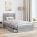 Cadru de pat cu sertar Gri Sonoma 75 x 190 cm Lemn Ingineresc - WALTI WALTI