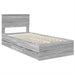 Cadru de pat cu sertar Gri Sonoma 75 x 190 cm Lemn Ingineresc - WALTI WALTI