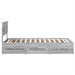 Cadru de pat cu sertar Gri Sonoma 75 x 190 cm Lemn Ingineresc - WALTI WALTI