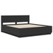 Cadru de pat cu headboard Negru 200 x 200 cm Lemn compozit - WALTI WALTI