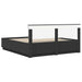 Cadru de pat cu headboard Negru 200 x 200 cm Lemn compozit - WALTI WALTI