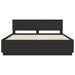 Cadru de pat cu headboard Negru 200 x 200 cm Lemn compozit - WALTI WALTI