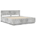 Cadru de pat Gri din beton 200 x 200 cm Lemn compozit - WALTI WALTI