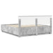 Cadru de pat Gri din beton 200 x 200 cm Lemn compozit - WALTI WALTI
