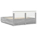 Cadru de pat cu headboard Gri Sonoma 200 x 200 cm Lemn compozit - WALTI WALTI