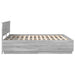 Cadru de pat cu headboard Gri Sonoma 180 x 200 cm Lemn compozit - WALTI WALTI