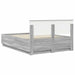 Cadru de pat cu headboard Gri Sonoma 150 x 200 cm Lemn compozit - WALTI WALTI