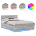 Cadru de pat cu headboard Gri Sonoma 140 x 200 cm Lemn compozit - WALTI WALTI