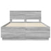 Cadru de pat cu headboard Gri Sonoma 140 x 200 cm Lemn compozit - WALTI WALTI