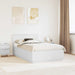 Cadru de pat cu headboard Alb 135 x 190 cm Lemn compozit - WALTI WALTI
