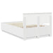 Cadru de pat cu headboard Alb 135 x 190 cm Lemn compozit - WALTI WALTI