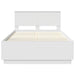 Cadru de pat cu headboard Alb 135 x 190 cm Lemn compozit - WALTI WALTI