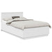 Cadru de pat cu headboard Alb 135 x 190 cm Lemn compozit - WALTI WALTI