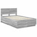 Cadru de pat cu headboard Gri Sonoma 135 x 190 cm Lemn compozit - WALTI WALTI