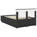 Cadru de pat cu headboard Negru 120 x 190 cm Lemn compozit - WALTI WALTI