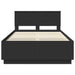 Cadru de pat cu headboard Negru 120 x 190 cm Lemn compozit - WALTI WALTI