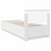 Cadru de pat cu headboard Alb 100 x 200 cm Lemn compozit - WALTI WALTI