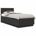 Cadru de pat cu headboard Negru 100 x 200 cm Lemn compozit - WALTI WALTI