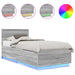 Cadru de pat cu headboard Gri Sonoma 100 x 200 cm Lemn compozit - WALTI WALTI