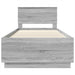 Cadru de pat cu headboard Gri Sonoma 100 x 200 cm Lemn compozit - WALTI WALTI