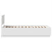 Cadru de pat cu headboard Alb 70 x 190 cm Lemn compozit - WALTI WALTI