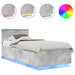 Cadru de pat Gri din beton 70 x 190 cm Lemn compozit - WALTI WALTI