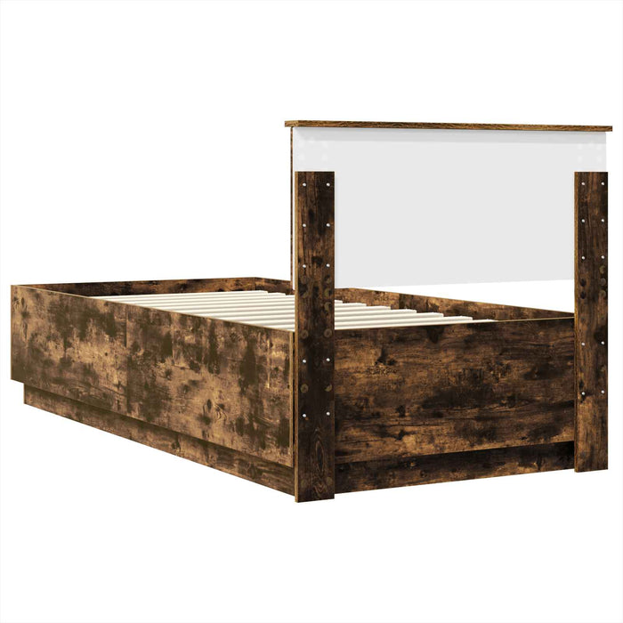 Cadru de pat Stejar fumuriu 70 x 190 cm Lemn compozit - WALTI WALTI