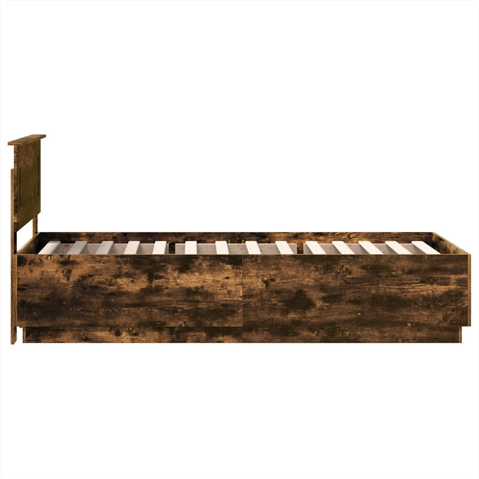 Cadru de pat Stejar fumuriu 70 x 190 cm Lemn compozit - WALTI WALTI