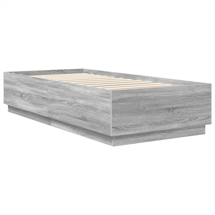 Cadru de pat cu headboard Gri Sonoma 70 x 190 cm Lemn compozit - WALTI WALTI
