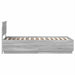 Cadru de pat cu headboard Gri Sonoma 70 x 190 cm Lemn compozit - WALTI WALTI