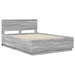Cadru de pat Sonoma gri 160 x 200 cm Lemn prelucrat - WALTI WALTI