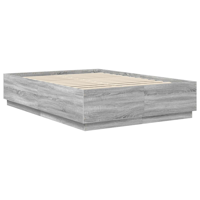 Cadru de pat Sonoma gri 160 x 200 cm Lemn prelucrat - WALTI WALTI
