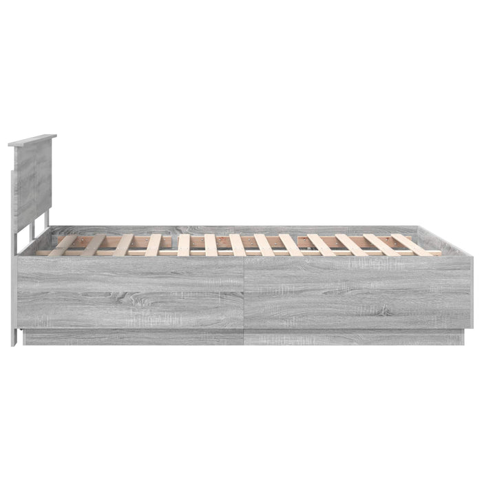 Cadru de pat Sonoma gri 150 x 200 cm Lemn prelucrat - WALTI WALTI