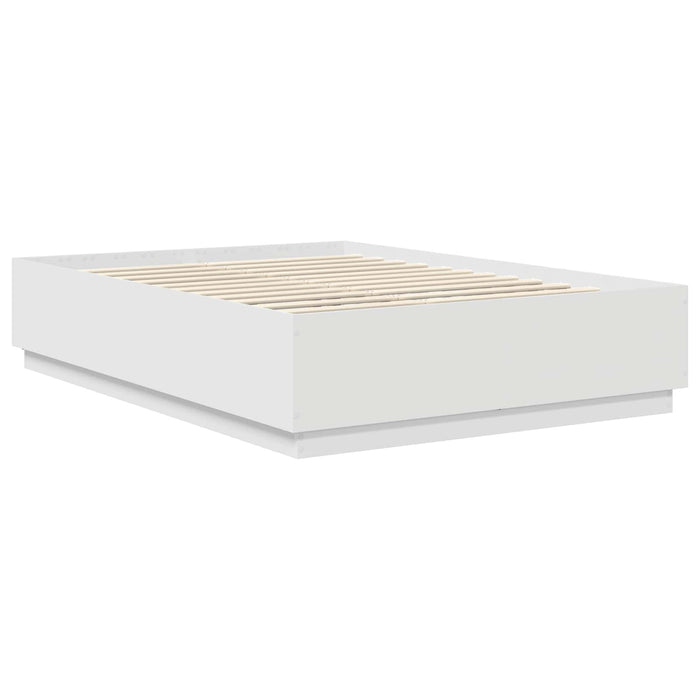 Cadru de pat cu headboard Alb 140 x 190 cm Lemn prelucrat WALTI