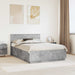 Cadru de pat cu headboard Gri Beton 140 x 190 cm Lemn prelucrat - WALTI WALTI
