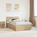 Cadru de pat Stejar Sonoma 135 x 190 cm Lemn prelucrat - WALTI WALTI
