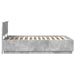 Cadru de pat cu headboard Gri Beton 135 x 190 cm Lemn prelucrat - WALTI WALTI