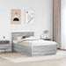 Cadru de pat Sonoma gri 135 x 190 cm Lemn prelucrat - WALTI WALTI