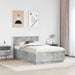Cadru de pat Gri din beton 120 x 190 cm Lemn compozit - WALTI WALTI