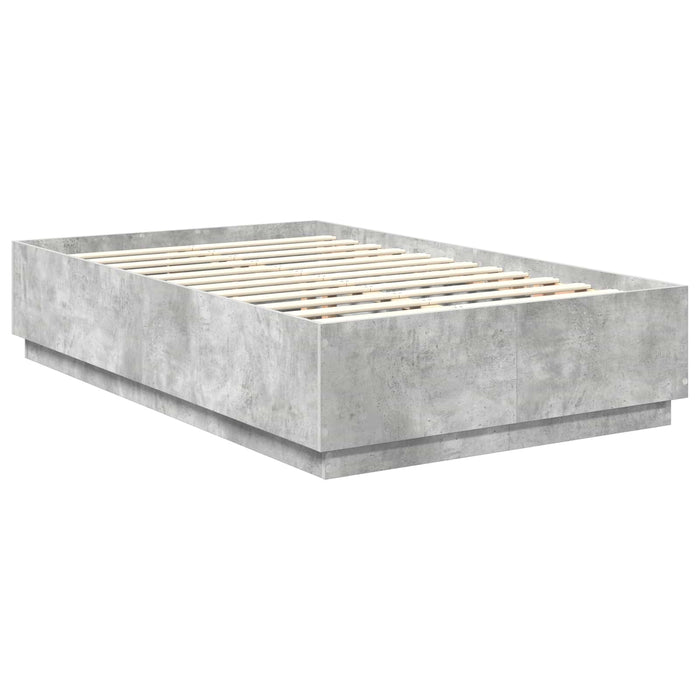 Cadru de pat Gri din beton 120 x 190 cm Lemn compozit - WALTI WALTI