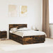 Cadru de pat Stejar fumuriu 120 x 190 cm Lemn compozit - WALTI WALTI