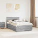 Cadru de pat Sonoma gri 120 x 190 cm Lemn prelucrat - WALTI WALTI