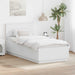 Cadru de pat cu headboard Alb 100 x 200 cm Lemn prelucrat - WALTI WALTI